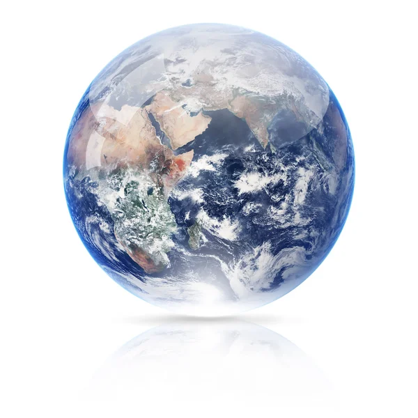 Föld gömb elszigetelt fehér háttér — Stock Fotó