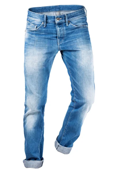 Calça jeans isolada sobre fundo branco — Fotografia de Stock