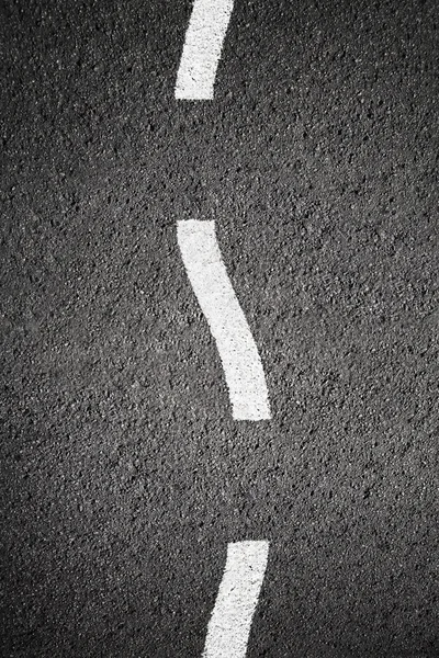 Beyaz çizgi ile asfalt dokusu arkaplanı — Stok fotoğraf