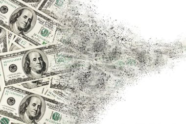 Para Amerikan yüz dolar faturaları dağılma