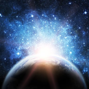 Dünya. Uzaydan görüntülemek.