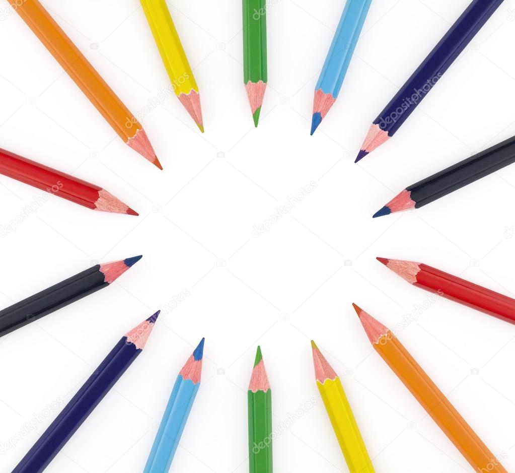 Multi colored pencils