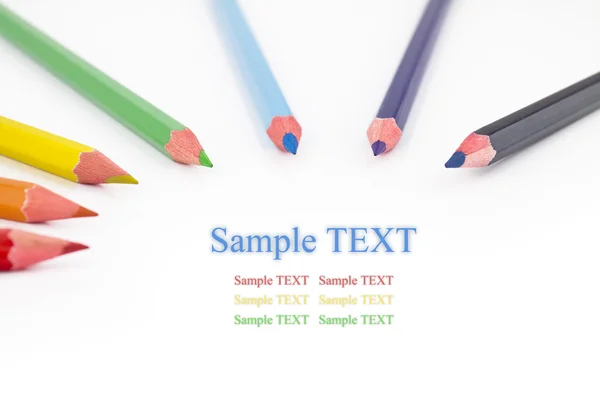 Multi colored pencils — Stock Photo, Image