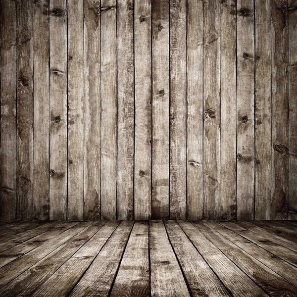 Brunt trä rum — Stockfoto