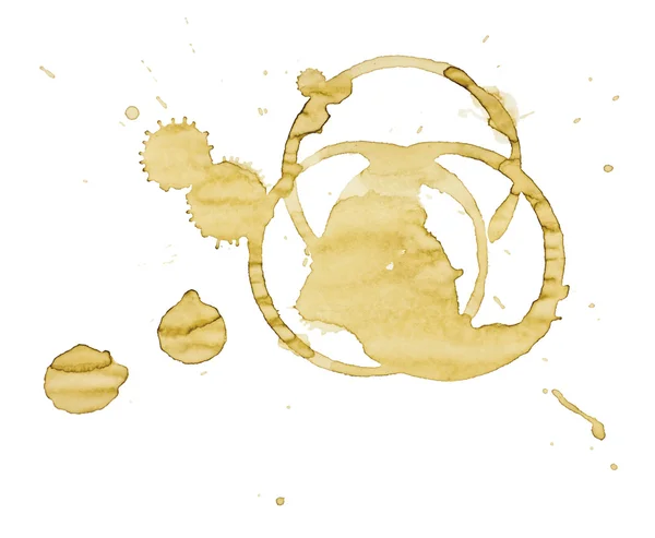 Coffee stains on white paper — Stock Photo, Image