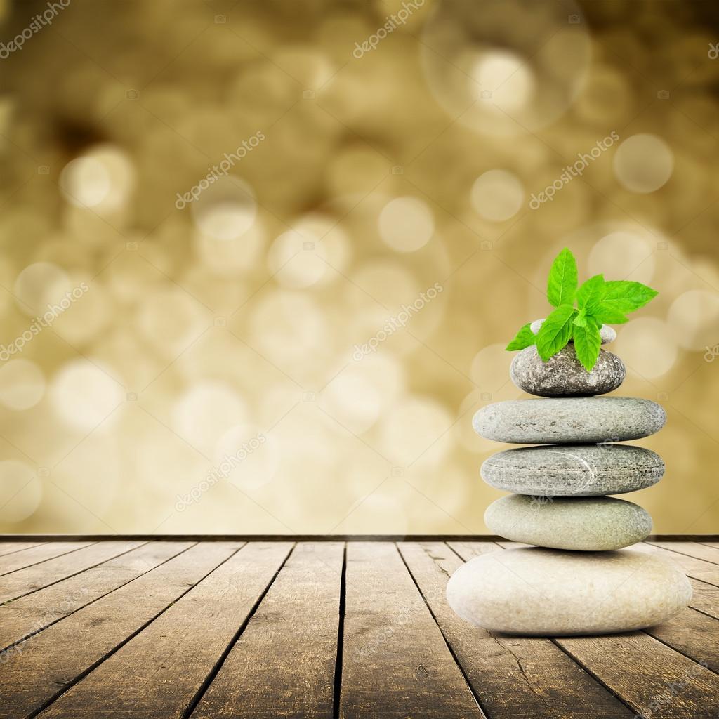 Zen Stones And Mint Leaves — Stock Photo © Robertsrob 62691545