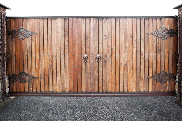 Wooden gates background