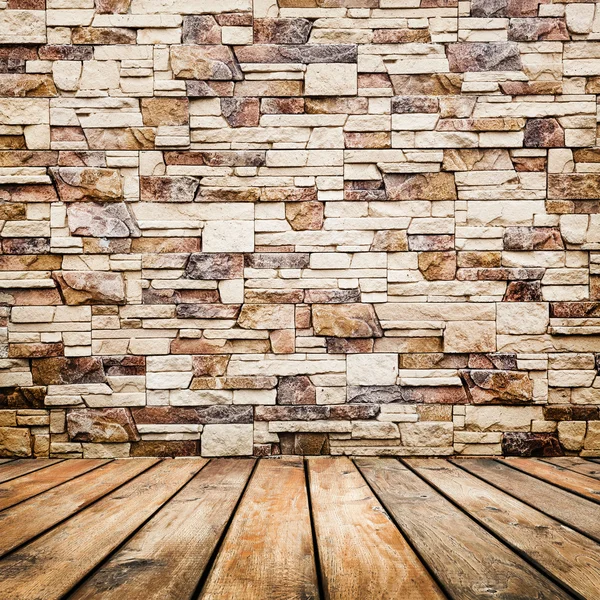 Vintage room interior with brick wall — Stock Photo, Image