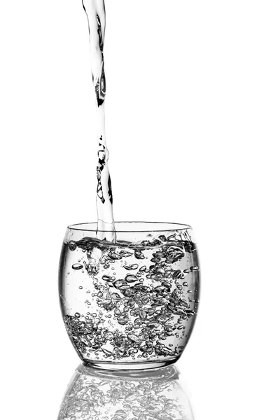 Glas met water over Wit — Stockfoto