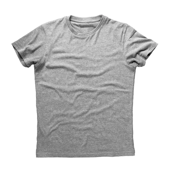 Grey shirt isolated on white — Stock Photo, Image