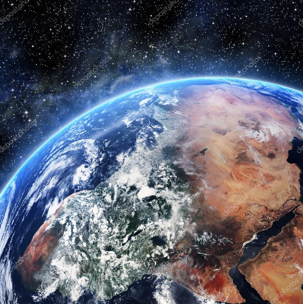 La Terre. Vue de l'espace — Photo de stock par ©robertsrob - 67483207, image size:1022x1024