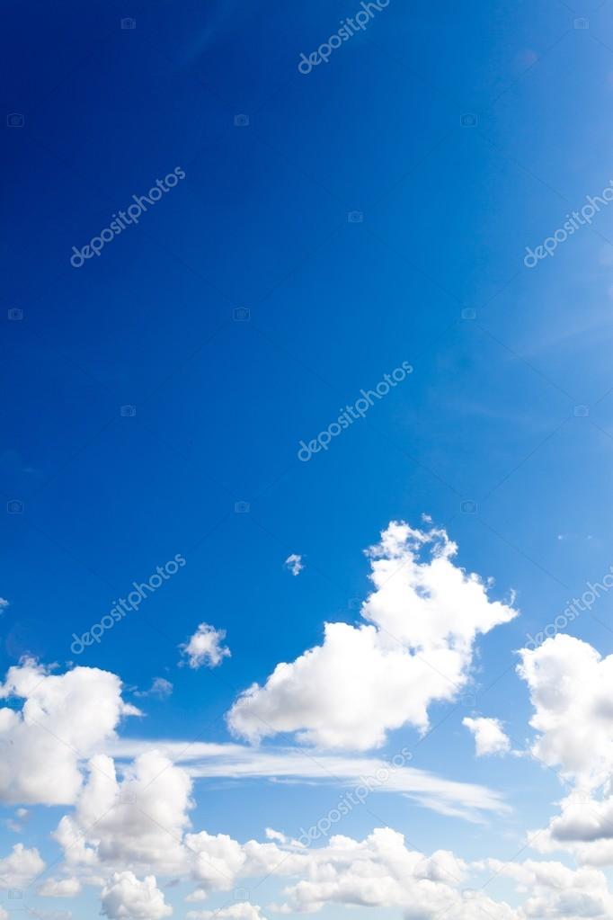 Blue sky with sun
