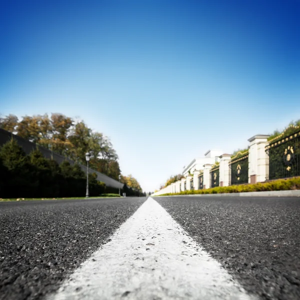 Asphalted highway  close up — Stock Photo, Image