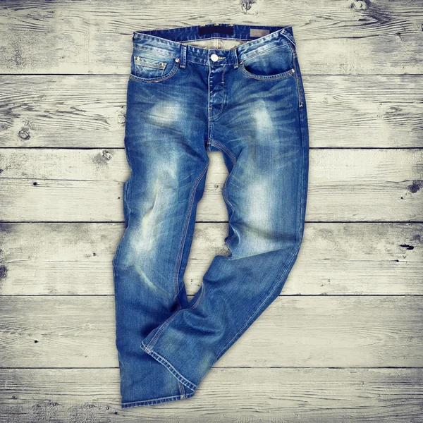 Blue jeans broek — Stockfoto