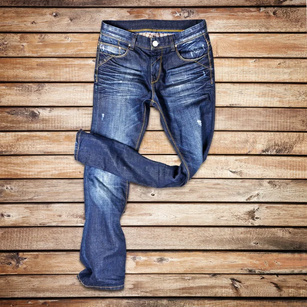 Niebieskie dżinsy spodnie — Zdjęcie stockowe