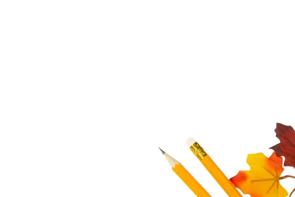 Kolorowe Ołówki Białym Tle Zbliżenie — Zdjęcie stockowe