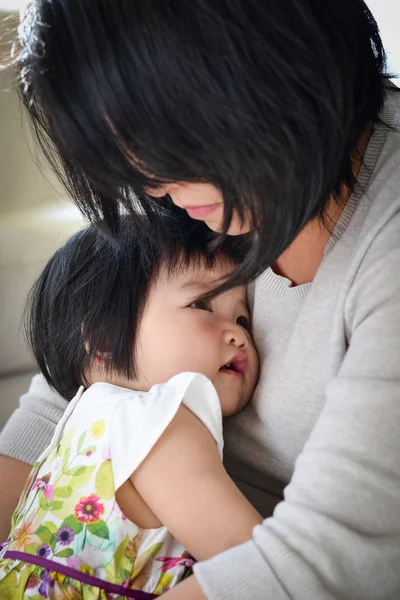 Precious Mother Daughter Moment Of Loving Embrace — Stock Photo, Image