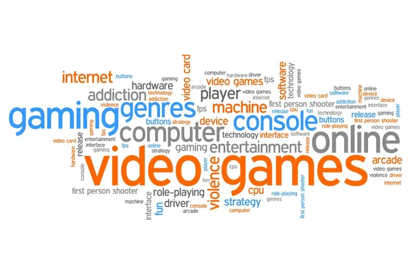 Video gaming - word cloud — Zdjęcie stockowe