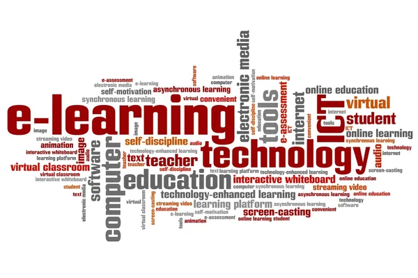 E-learning - word cloud — Stock Photo, Image