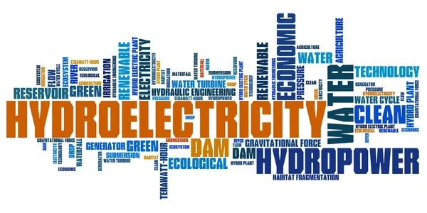 Hydropower - word cloud — Stock Photo, Image
