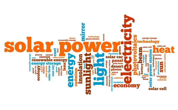 Solar power - word cloud — Stock Photo, Image