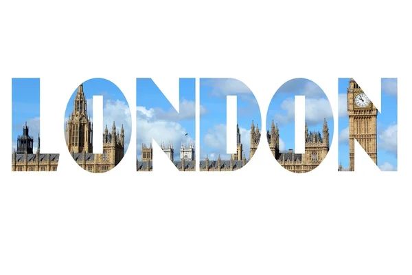 Londen naam - woordteken — Stockfoto