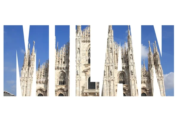 Milano - segno di parola — Foto Stock