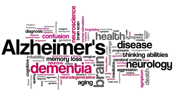 Alzheimers word cloud — Stockfoto