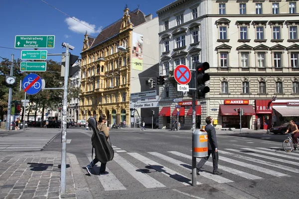 Widok ulicy w Wiedniu — Zdjęcie stockowe