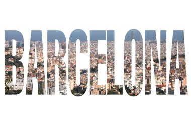 Barcelona, İspanya - seyahat işareti