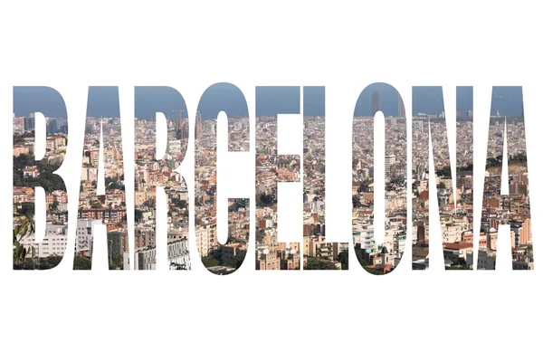 Barcelona, İspanya - seyahat işareti — Stok fotoğraf