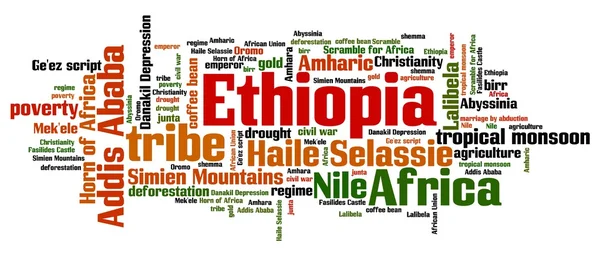 Etiopien word cloud — Stockfoto