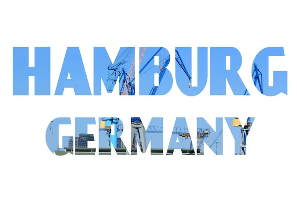Hamburg znak wycięcia — Zdjęcie stockowe