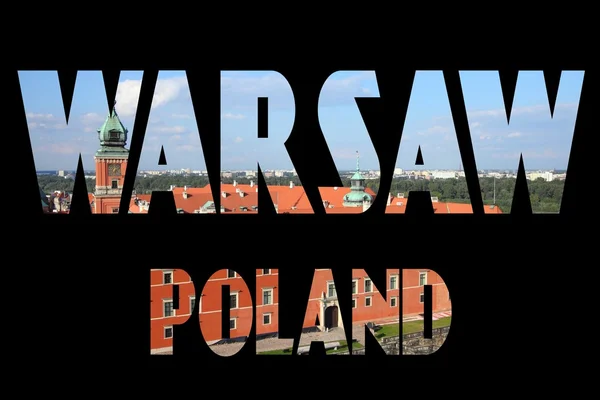 Βαρσοβία πινακίδα φωτογραφία — Φωτογραφία Αρχείου