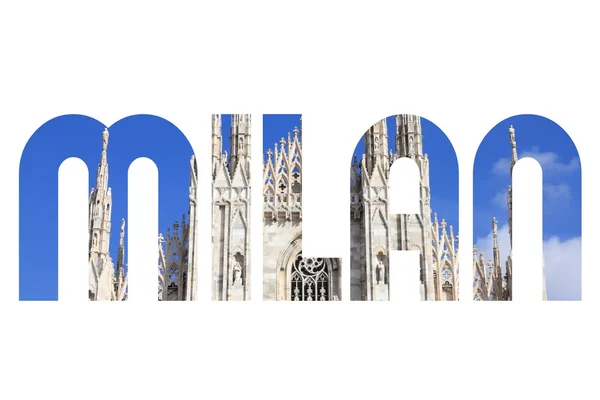 Milan text tecken — Stockfoto