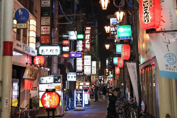 Osaka luci notturne — Foto Stock