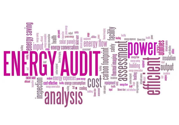 Energie-audit word cloud — Stockfoto