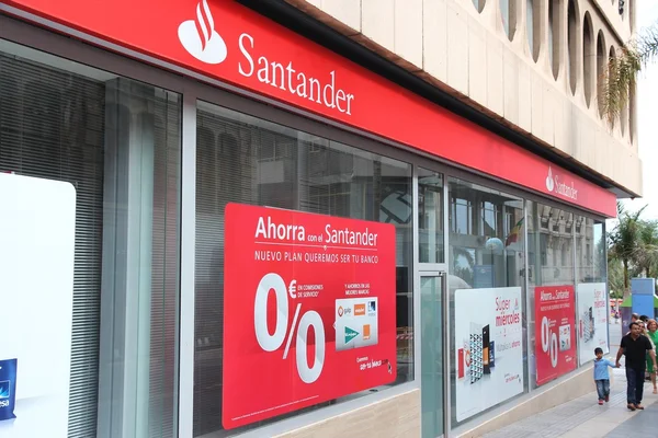 Santander banka, İspanya — Stok fotoğraf