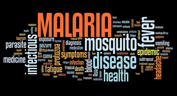 Malaria - Wortwolke — Stockfoto