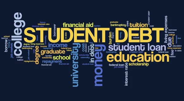 College debt - word cloud — Stock Photo, Image