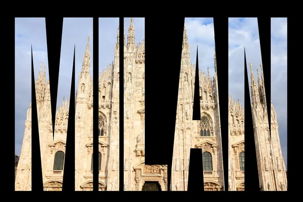 Milánó - szómegjelölés — Stock Fotó