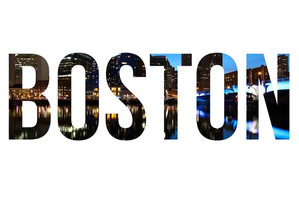 Boston znak tekstu — Zdjęcie stockowe