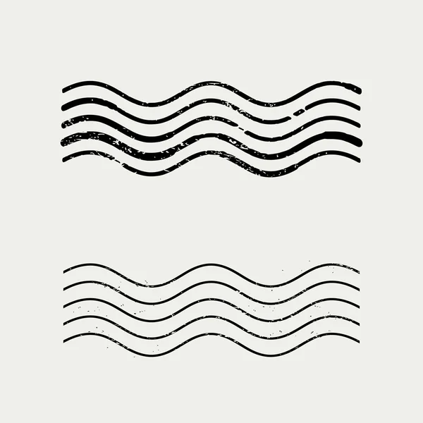 Гранж хвиля штамп — стоковий вектор