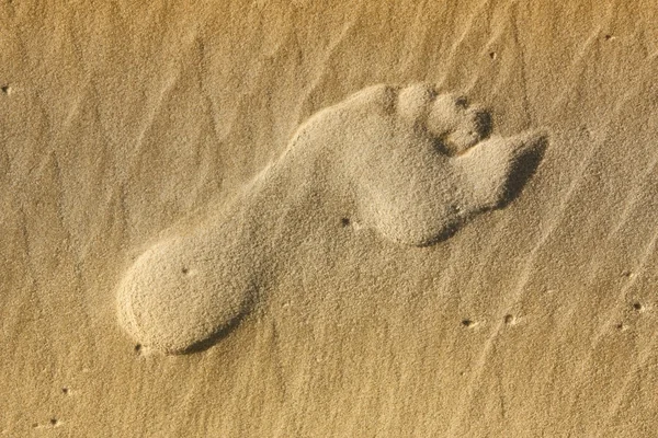 Παραλία τυπωμένη ύλη ποδιών — Φωτογραφία Αρχείου