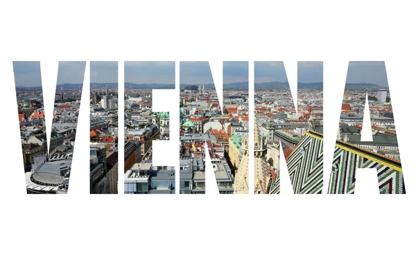 Vienna testo - parola di viaggio — Foto Stock