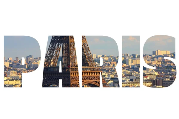 Paris Fransa - seyahat kelime — Stok fotoğraf