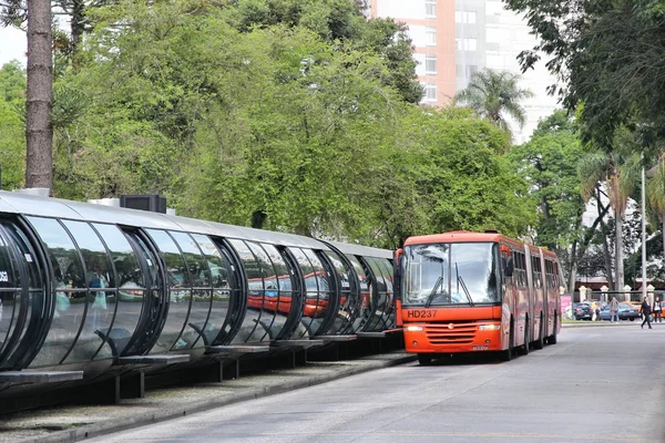 Brazylia autobus, Curitiba — Zdjęcie stockowe