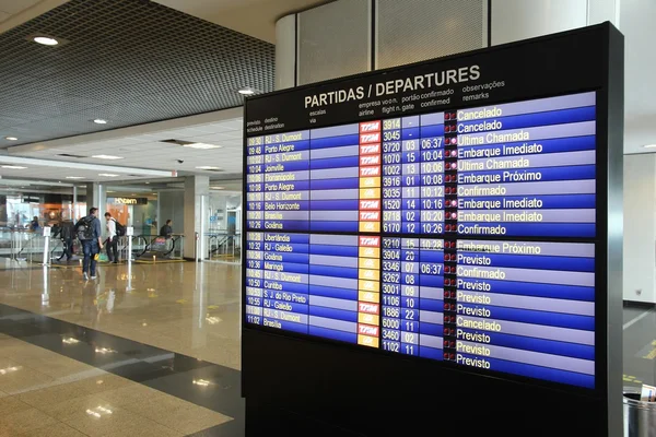 Calendário de voos Brasil — Fotografia de Stock