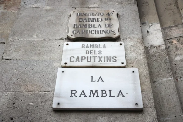Rambla, Barcelona, Spanien staden — Stockfoto