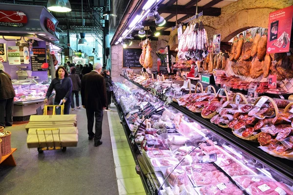 Tienda de carne Barcelona — Foto de Stock